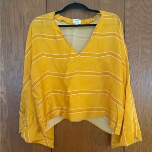 GUAPA x Anthropologie Women's Yellow Striped Top